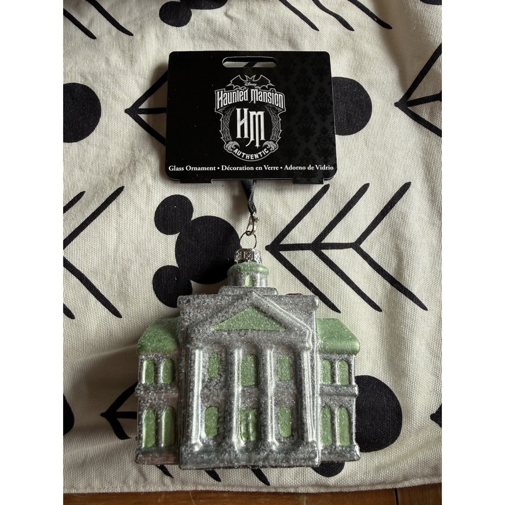 Disneyland The Haunted Mansion House Blown Glass Christmas Holiday Ornament NWT
